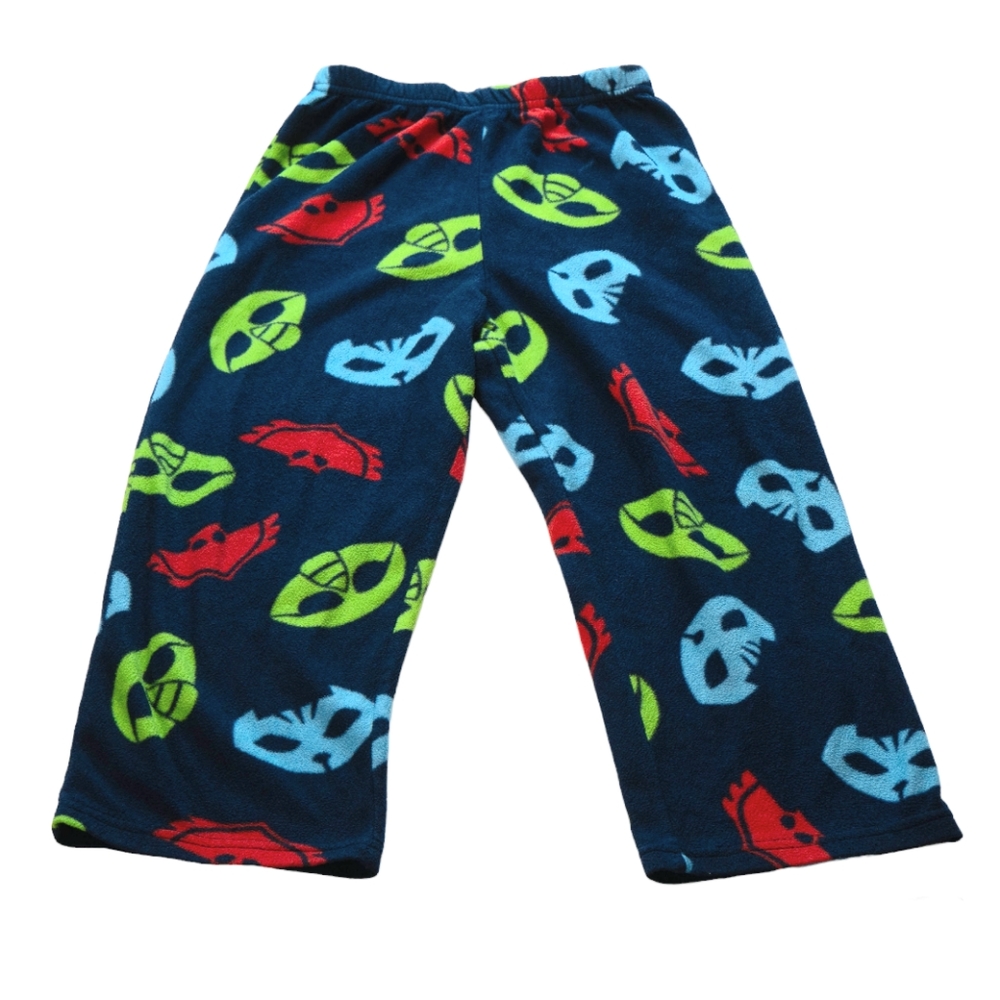 PJ Masks Blue Multicolored Graphic Pajama Bottoms Boy's Size Small